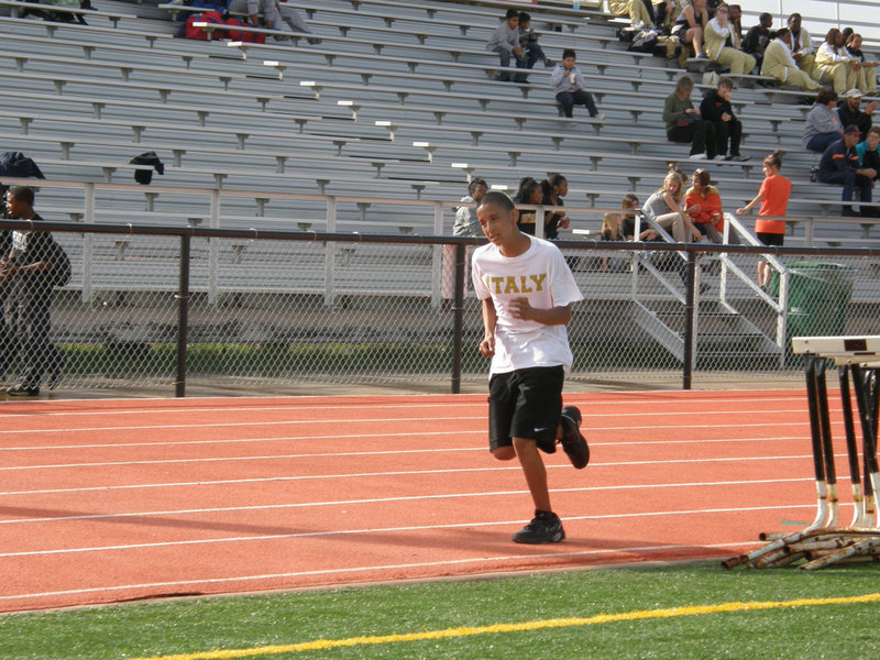 Image: Garcia gallops — Eddie Garcia keeps motoring around the Ferris track.