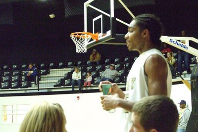 Image: Senior Dontavius Clemons — Italy’s Dontavius Clemons #5 laid-back style set the tone for the Gladiators comeback against Milford as he takes a breather during the game.