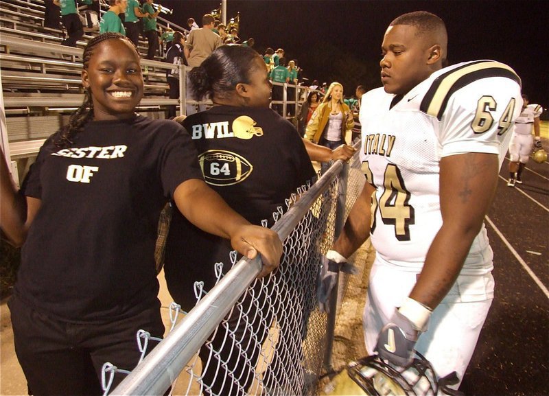 Image: Bobby is loved — Gladiator Bobby “B-Wil” Wilson recieves much love from family and fans.