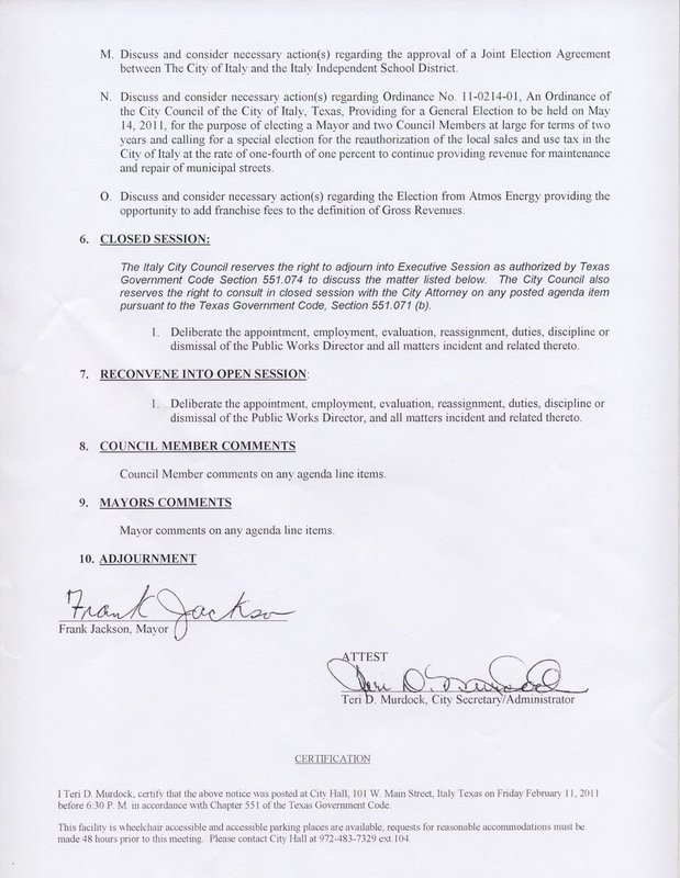 Image: Agenda, page 2