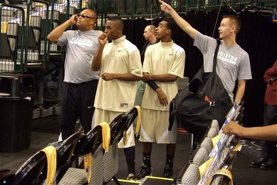 Image: In awe — Players, coaches and fans alike were in awe of the inside of the American Airlines Center knowing the NBA’s greatest players have played there.