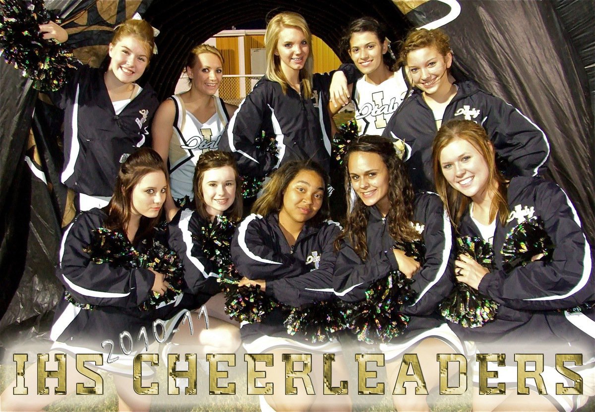Image: Glad gals! — The Italy High School Cheerleaders. Top row: Taylor Turner, Mary Tate, Sierra Harris, Beverly Barnhart and Morgan Cockerham. Bottom row: Haylee Love, Meagan Hooker, Destani Anderson, Anna Viers and Kaitlyn Rossa.