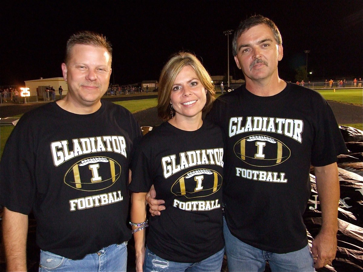 Image: IYAA Tunnel Crew — Representing the IYAA and entrusted with the tunnel inflation the Gladiators run under and out of before each half are Mark Buchanan and Darla & Gary Woods. The Gladiator Tunnel was graciously donated by Keith Davis.