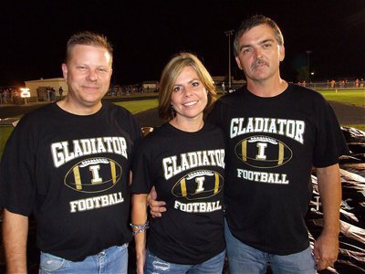 Image: IYAA Tunnel Crew — Representing the IYAA and entrusted with the tunnel inflation the Gladiators run under and out of before each half are Mark Buchanan and Darla &amp; Gary Woods. The Gladiator Tunnel was graciously donated by Keith Davis.