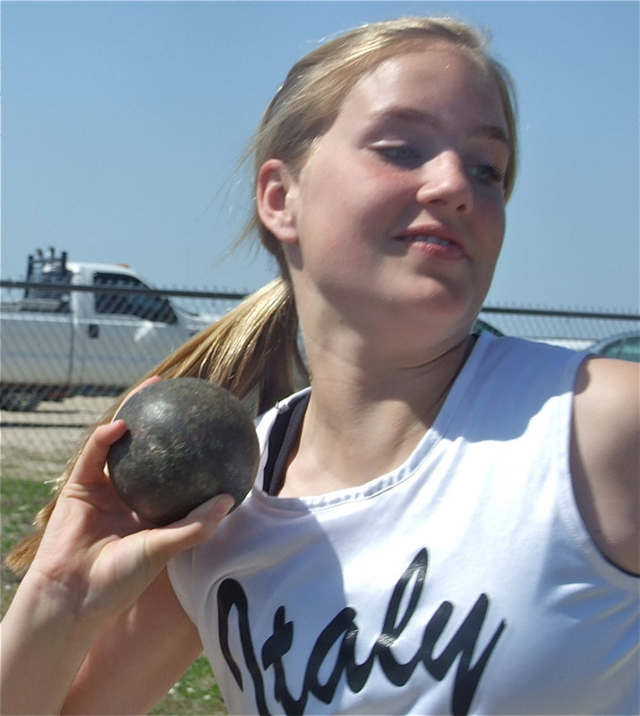 Image: Maddy ranks 1st in shot — 7th grader Madison Washington took the top spot with a 1st place finish in the shot put.