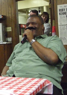 Image: Emcee Billy B — The crowd was entertained while Billy Burkhalter took the lead as emcee Saturday night.