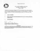 Image: Special council meeting — The Italy city council will recognize the Italy’s Youth Athletic Association.