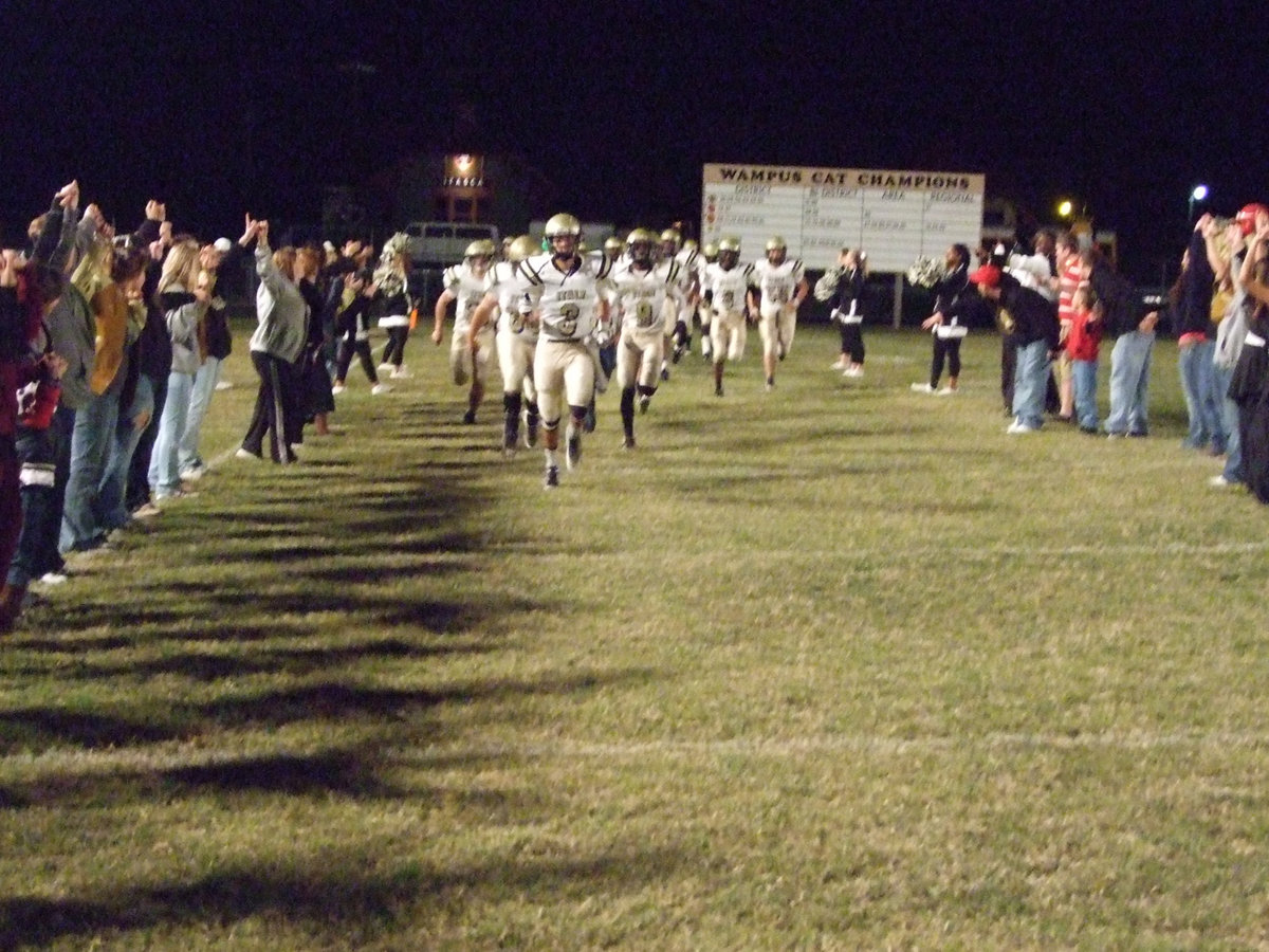 Image: Here they come… — The Gladiators came back strong after halftime despite being dow 16-8 at the break.