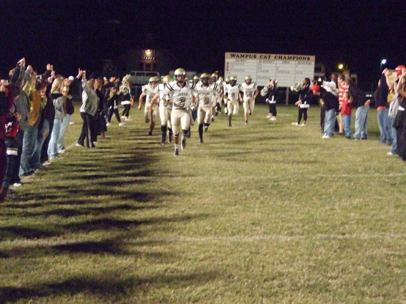 Image: Here they come… — The Gladiators came back strong after halftime despite being dow 16-8 at the break.