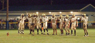 Image: Fighter jets — Italy’s special teams played a big role in the game as Italy’s kickoff squadron gets ready to launch an assault over Wortham, Texas.