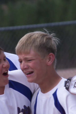 Image: Lane Bogy is happy — Lane Bogy is emotional after hitting his first home run of his career…a walk off 3-run shot…that gave his team the win…and not just any win…a World Series Championship win…the kind of hit they give you the ball to keep. Go ahead Bogy, let it out…