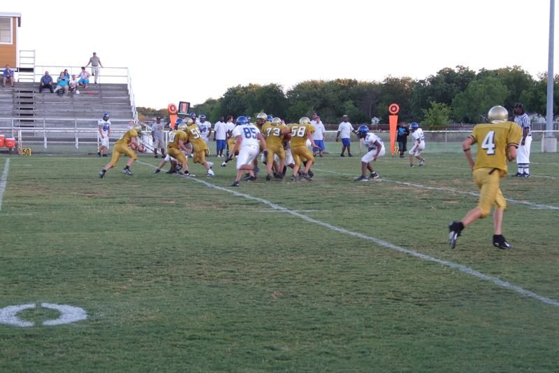 Image: First and 10 — Gladiators have the ball and four downs in Pirate territory.