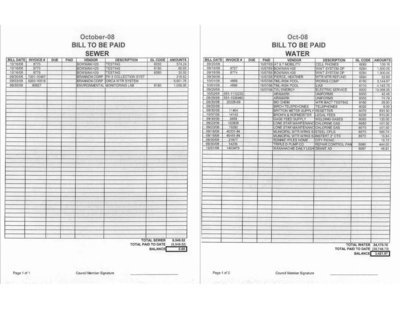 Image: Bills – Sewer, Water