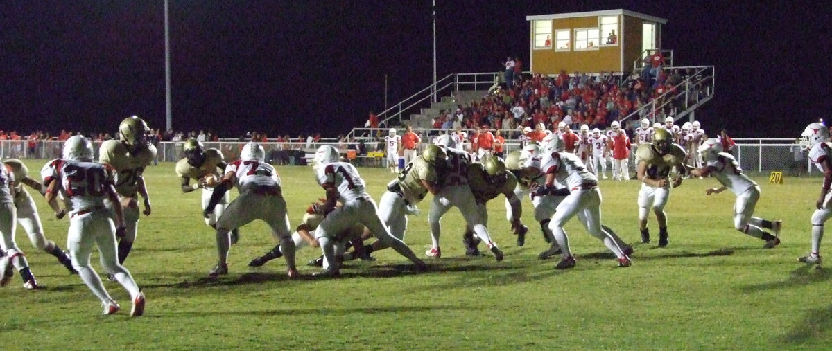 Image: Gladiator offense — The Gladiators penetrate the Longhorn line.