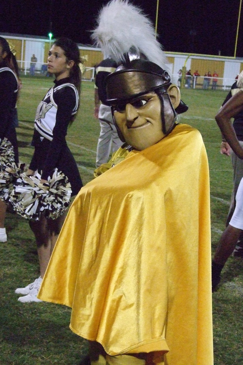 Image: Gladiator mascot — The Gladiator mascot cheers on fellow Gladiators.