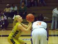 Image: Jeffords At The Line — Italy’s #33 Cassie Jeffords steps to the line with confidence during the Lady Gladiators JV matchup with the Dallas Gateway Lady Gators. Italy won the game, played on the campus of Cedar Valley College in Lancaster, 35-23.