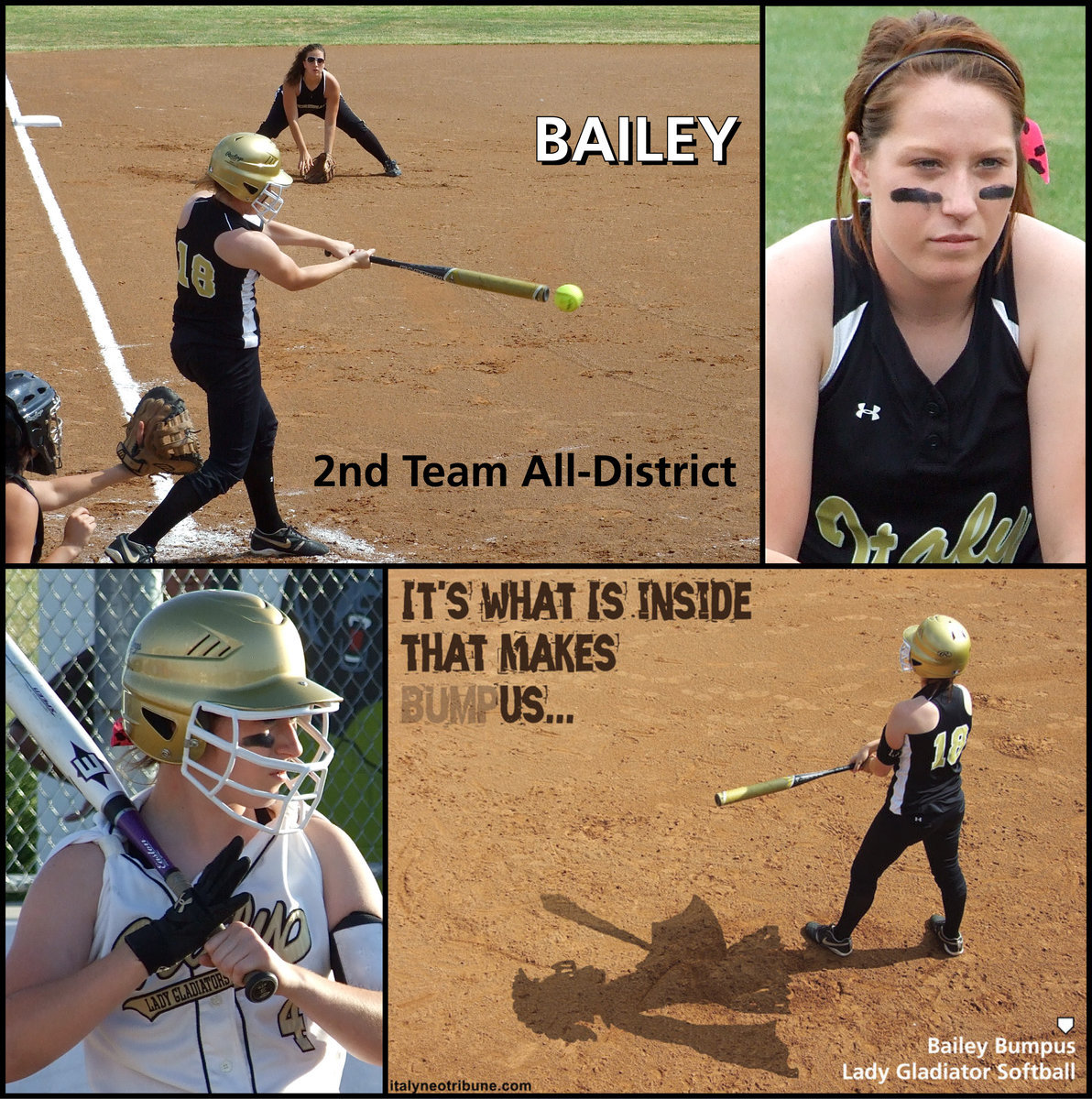 Image: Bailey Bumpus — As a sophomore, centerfielder Bailey Bumpus receives 2nd Team All-District.