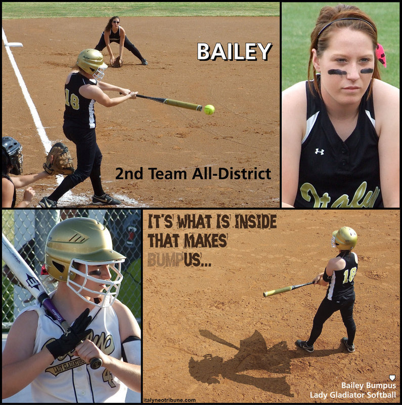 Image: Bailey Bumpus — As a sophomore, centerfielder Bailey Bumpus receives 2nd Team All-District.