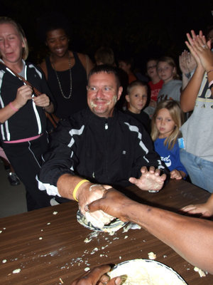 Image: Ronnie Crumpton pie winner — Ronnie Crumpton the official pie eating winner.