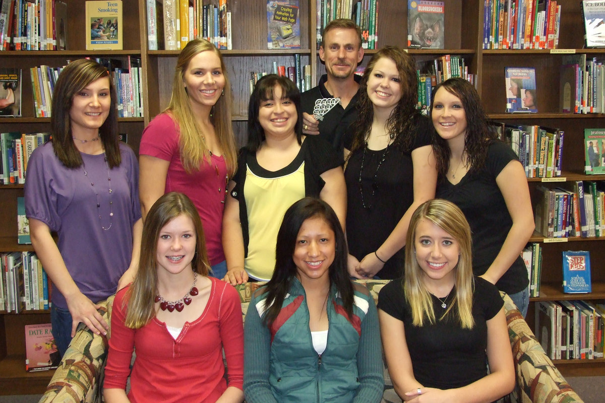Image: IHS nominees and Princesses — Back Row (L-R) Senior nominees — Annalee Lyons, Becca DeMoss, Blanca Figueroa, Principal Scott Herald holding “the crown”, Stephanie Carter and Lindsey Brogden
    Bottom Row (L-R) Class Princesses — Kaitlyn Rossa (Freshman), Jessica Hernandez (Sophomore) and Lexie Miller (Junior)
    IHS Homecoming is October 24 at 7:30 pm.