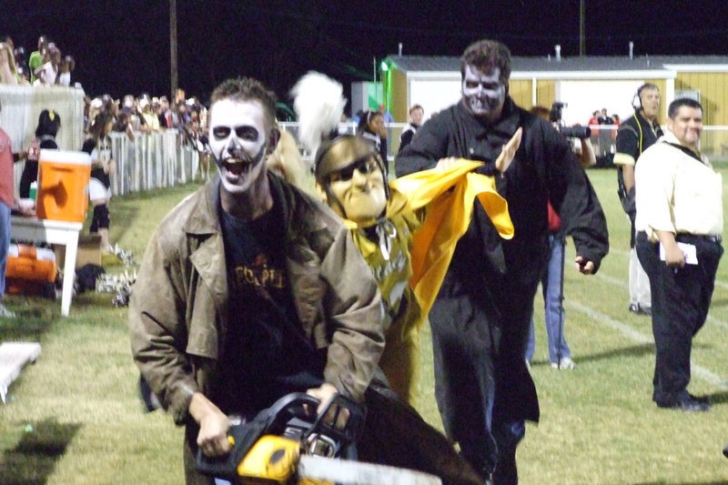 Image: What happened to the Mascot — The Gladiator Mascot was dragged kicking and screaming from the sidelines. They only left a ransom note.