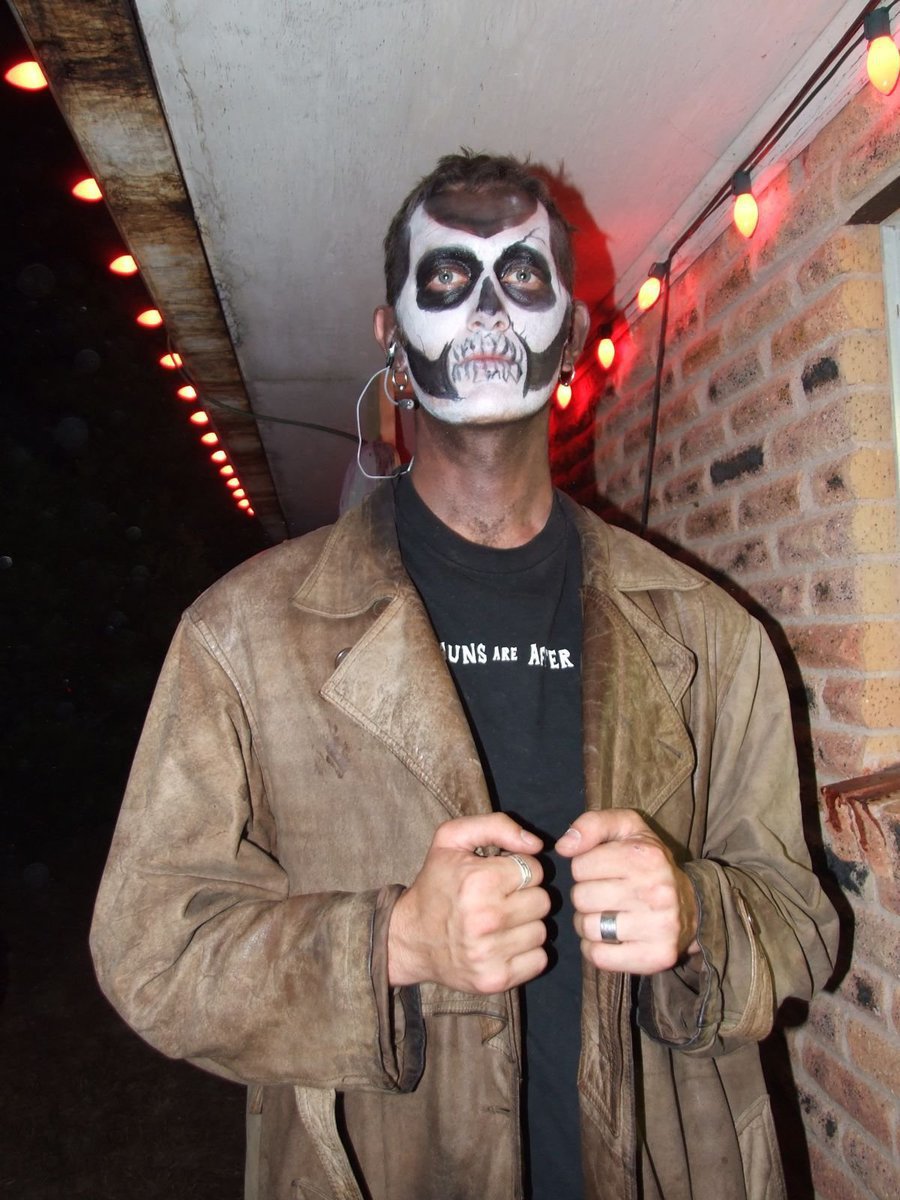 Image: What kind of monster? — This eerie character welcomes you to his home.