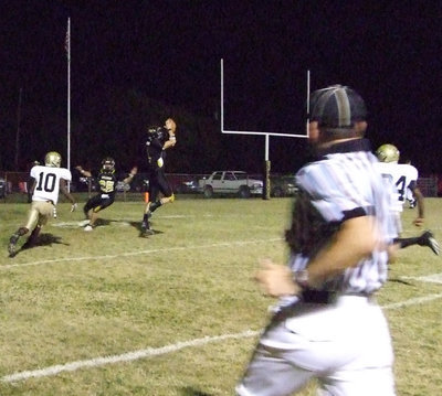 Image: Bulldog intercepts — Dawson’s #4 Nick Warren intercepts pass intended for John Isaac.