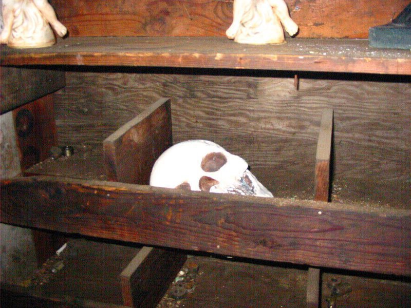 Image: The bone bin. — The bones could not be used in the special sausage.