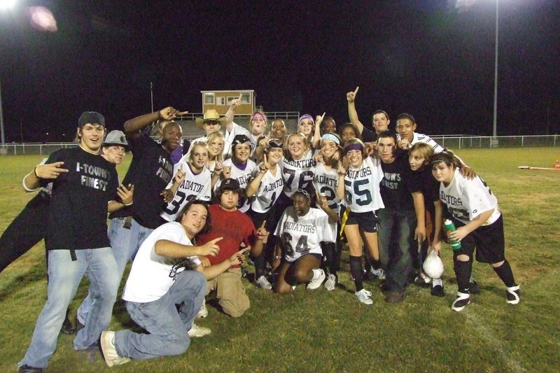 Image: Gladiator Junior Class — The Junior class won the Powder Puff tournament on Thursday night. They will own bragging rights for the year.