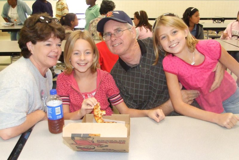 Image: Chambers and grandparent guests — Kay and Britney Chambers, Ronnie Dabney and Haylee Turner.