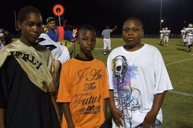 Image: Gladiator managers — Trevon Roberts, Eric Carson and Darrel Mayberry are managers for the Italy Gladiators.