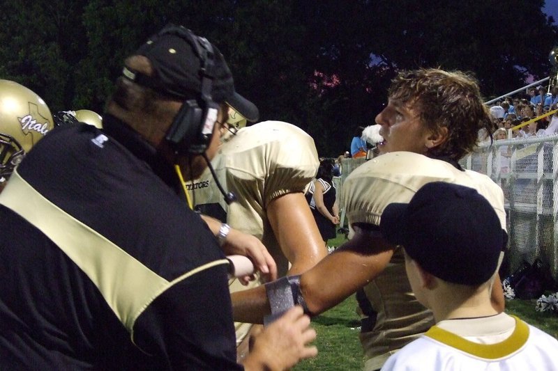 Image: Palmer vs Italy — Clay Major getting first aid on the sideline.
