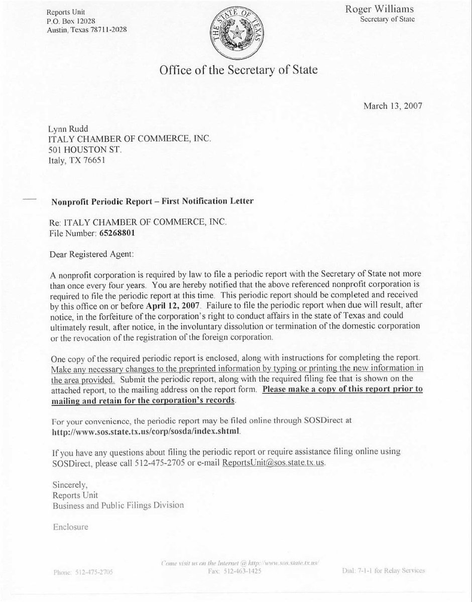 Image: Notice to file