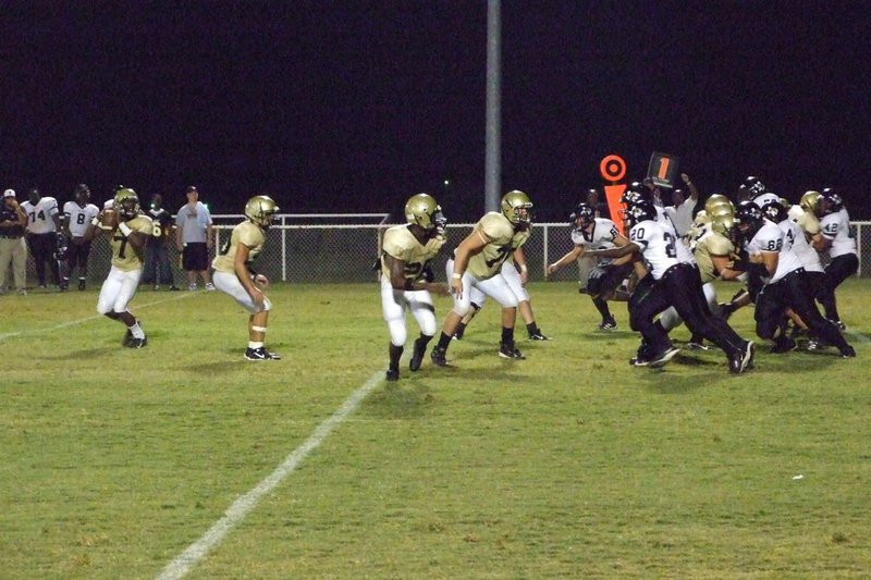 Image: Looks for opening — Anderson looks for Rodgers to be open.