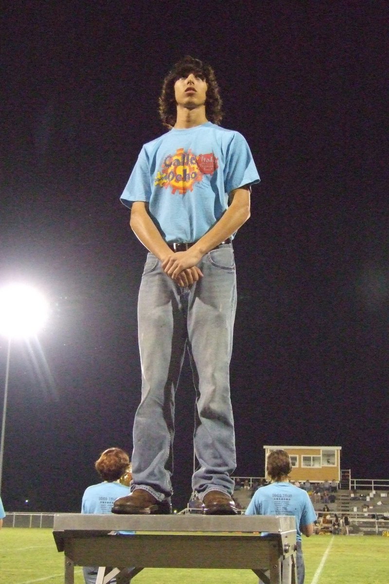 Image: Drum Major Michaels — Chase Michaels is the Drum Major for the Italy High School Regiment Band.