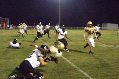 Image: Taking a hit — Tiger tangles with a Gladiator.