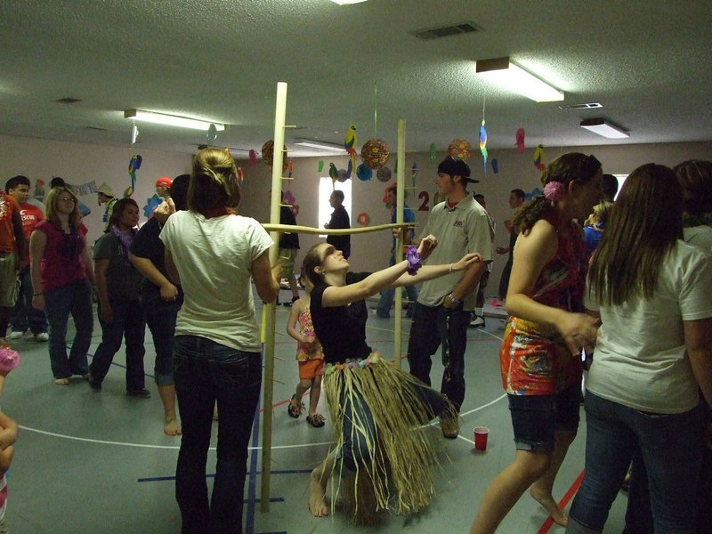 Image: Melissa Smithey dresses for the luau and can limbo too.