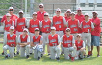 Image: The 2011 Waxahachie Cardinals 12u Boys Select Baseball Team. Back row: Paul Hernandez, head coach Paul Schmidt, Jeff Sutton, Wynne Stallcop, Albert Garcia, Jr. Middle row: Jacob “Snake” Hernandez(1), Brandon “Kung-Fu Panda” Gibson(13), Andrew “Teddy Bear” Sepeda(32), Matt “Girl Scout” Moore(12), Evan “Monstar” Crawford(9), Emiliano “Gummy Bear” Gomez(99) and Michael Barron(3). Bottom row: Austin “Slimp” Schmidt(10), Austin “AAA Armadillo” Stallcop(5), Alex “Smalls” Hughes(7), James “Slurpy Big Gulp” Hernandez(711), Eli “The Prophet” Garcia(21) and Jacob “The Menace” Bailey(41). Not pictured are: Coach Jamie Hernandez and Colin “Lil’ Cat” Williams, a left-handed pitcher from Katy, Texas who will be joining the Cardinals in the World Series.