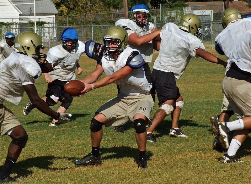 Image: Holden and Walker test their skills in team drills.