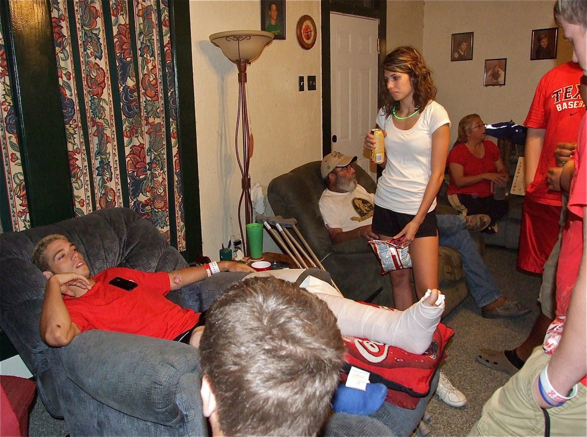 Image: Brandon gives a description of the events from his last play to going into surgery.