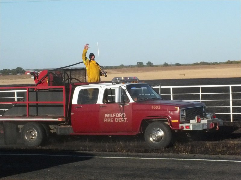 Image: Milford firefighters give the all clear.