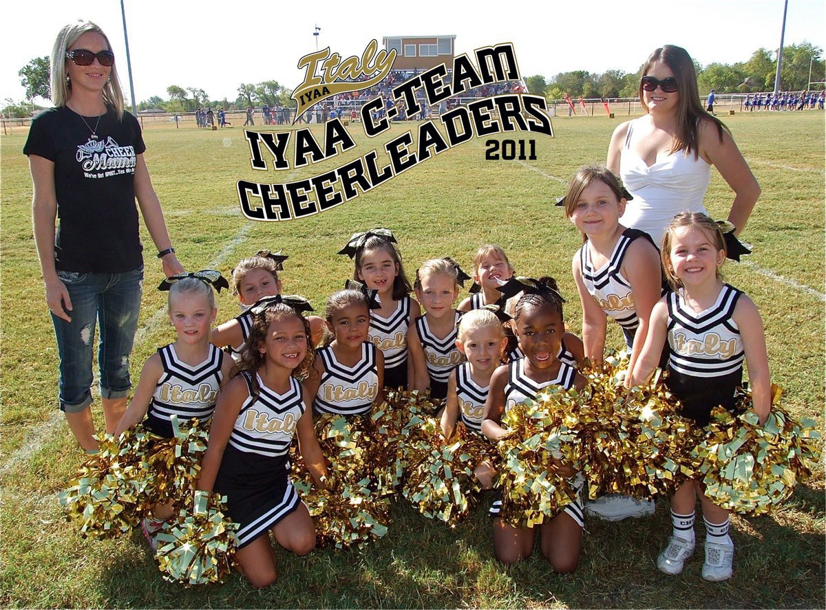 Image: The IYAA C-Team Cheerleaders made a lot of noise on Saturday under the direction of cheer coach Courtney Rudd and head cheer coach Jessica Posey.