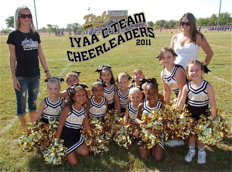 Image: The IYAA C-Team Cheerleaders made a lot of noise on Saturday under the direction of cheer coach Courtney Rudd and head cheer coach Jessica Posey.