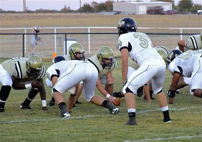 Image: Gladiator quarterback Jase Holden is ready to start the game.