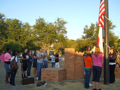 Image: Saying the Pledge of Allegiance.
