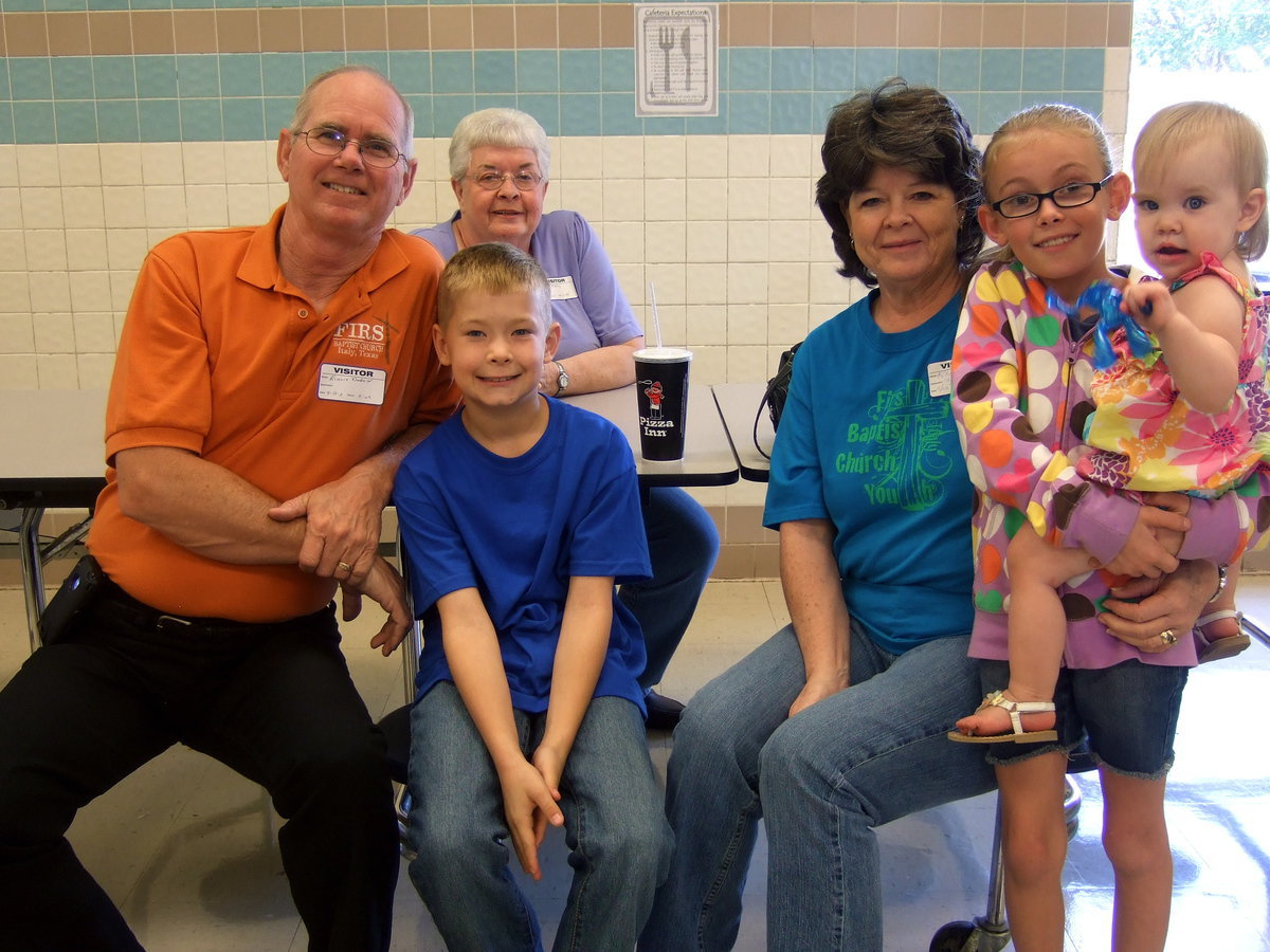 Image: The family is really enjoying being together for Grandparents Day.