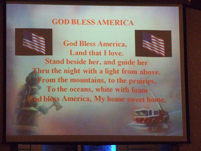 Image: The words that mean so much were on the screen.