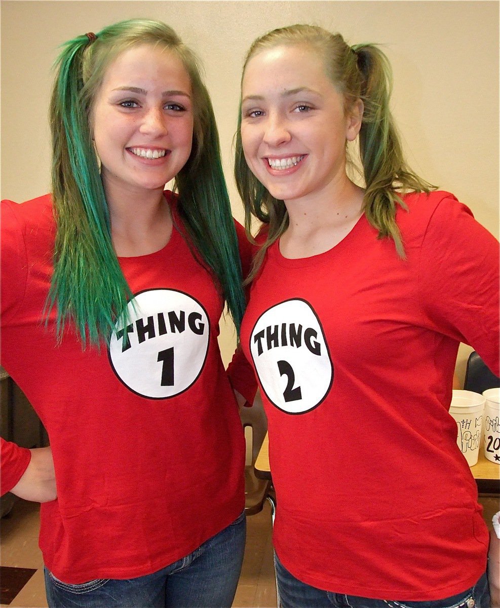 Image: They make mischief and mayhem with “bumps, jumps, and kicks.” They’re both Lady Gladiators and do lots of fun tricks. Madison Washington and Jaclynn Lewis are Thing 1 and Thing 2, those lovable twin cats in Dr. Seuss, you know who.