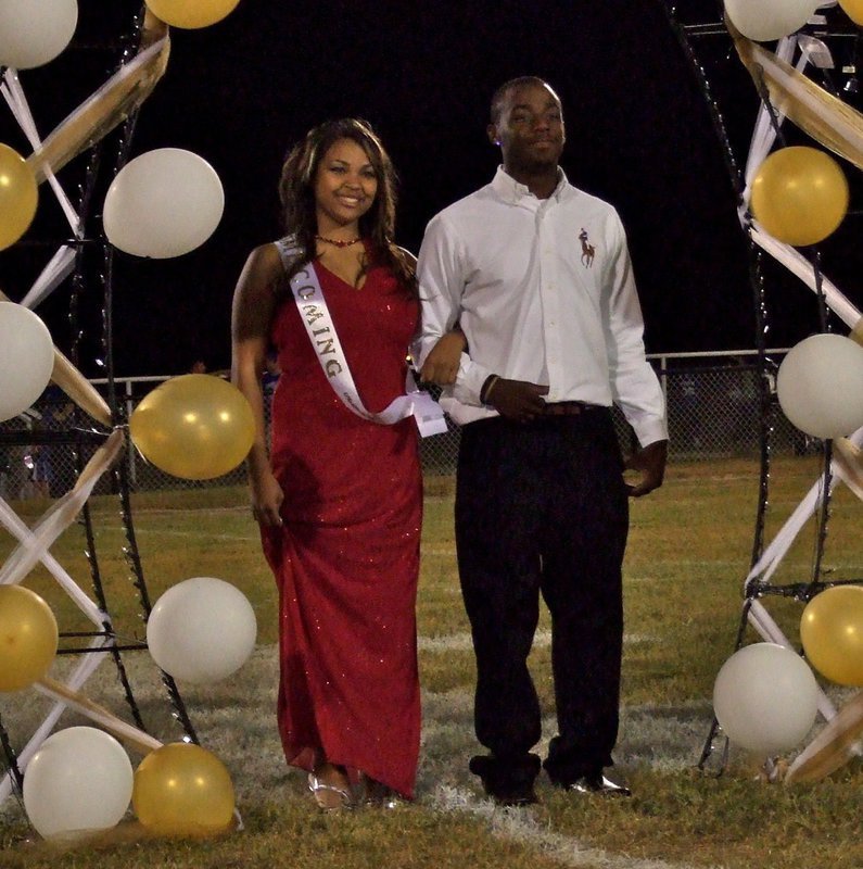 Image: IHS Homecoming Queen nominee Destani Anderson is escorted by Gladiator graduate Desmond Anderson (’10).