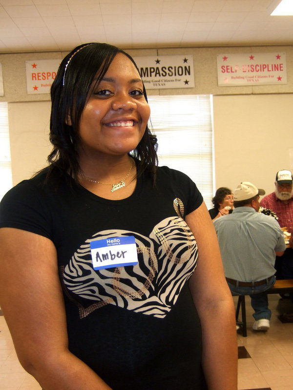 Image: Amber Nichols received the George Scott Scholarship last year. She is attending the University of North Texas in Denton and is studying education. She is trying to decide whether she wants to teach math or teach third grade.